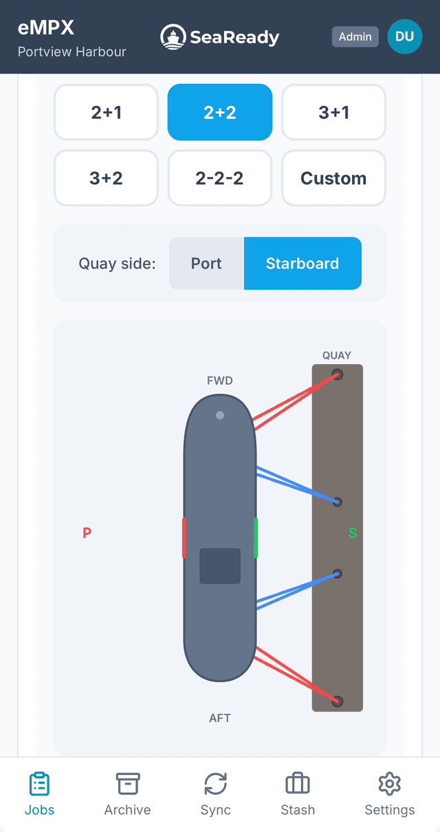 Quick mooring arrangement selection